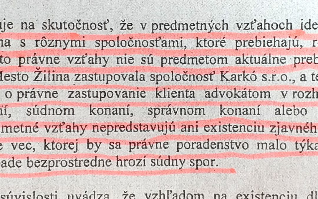 Ako primátor Žiliny narazil so svojou zmluvou s právnickou kanceláriou Karkó na milión eur.